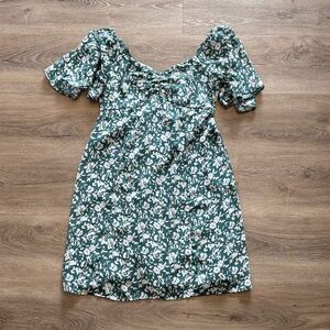 Abercrombie & Fitch Leafy Green and White Mini Dress